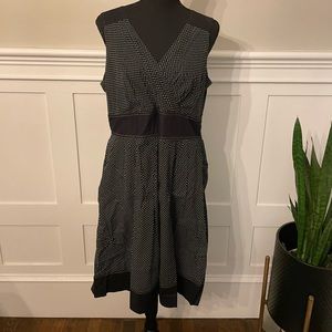 Black and white polka dot dress